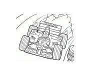 Coloriage Voiture de sport Ferrari F1 sur piste