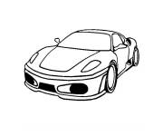 Coloriage et dessins gratuit Voiture de sport Ferrari f430 facile à imprimer