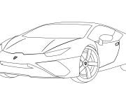 Coloriage Voiture de sport Lamborghini Hurac&aacute;n