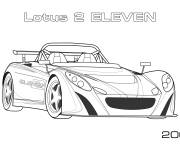 Coloriage Voiture de sport Lotus 2 Eleven