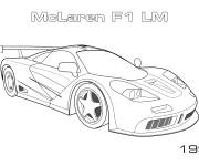 Coloriage Voiture de sport McLaren Sport F1 Lm