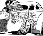 Coloriage Voiture de sport modifi&eacute;