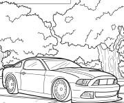 Coloriage Voiture de sport Mustang &agrave; colorier