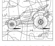 Coloriage Voiture de sport num&eacute;rot&eacute; magique