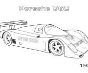 Coloriage Voiture de sport Porche 962
