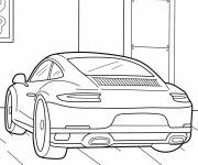 Coloriage Voiture de sport Porsche Taycan