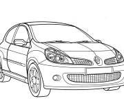 Coloriage Voiture de sport Renault Clio