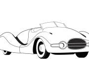 Coloriage Voiture de sport Timbres Normands 1947