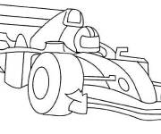 Coloriage et dessins gratuit Voiture Formule 1 en course ps à imprimer