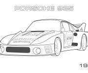 Coloriage Voiture Porsche 935 mod&egrave;le 1980