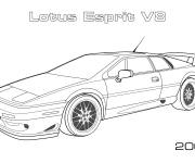 Coloriage Voiture rapide Lotus Esprit V8