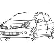 Coloriage Voiture Renault Clio RS Sport Luxe