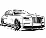Coloriage Voiture Rolls-Royce de luxe