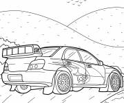 Coloriage Voiture sport Subaru WRX