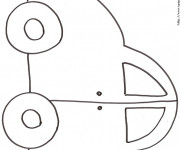 Coloriage Auto au crayon par enfant