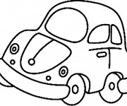 Coloriage et dessins gratuit Une Petite Voiture à imprimer