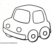 Coloriage et dessins gratuit Une Voiture simple à imprimer