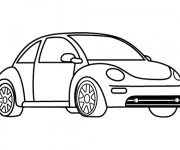 Coloriage et dessins gratuit Une Voiture volkswagen à imprimer