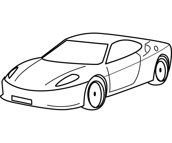 Coloriage Voiture de luxe pour enfant dessin gratuit à imprimer