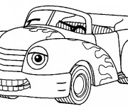 Coloriage et dessins gratuit Voiture décapotable souriante à imprimer