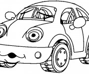 Coloriage Voiture Enfant humoristique