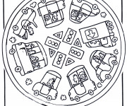 Coloriage Voiture Enfant mandala