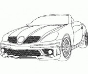 Coloriage Mercedes SLS cabriolet