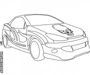 Coloriage Voiture bien d&eacute;cor&eacute;e