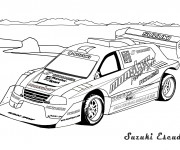 Coloriage et dessins gratuit Voiture  de Rallye à imprimer