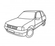 Coloriage et dessins gratuit Voiture Peugeot 205 à imprimer