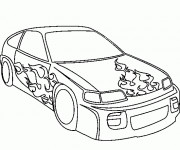 Coloriage Voiture Tuning &agrave; colorier
