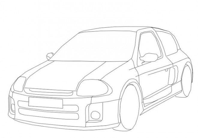 Coloriage Voiture Tuning Stylisé Dessin Gratuit à Imprimer