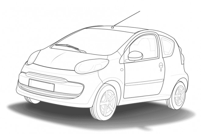 Coloriage Voiture Tuning Vecteur Dessin Gratuit à Imprimer