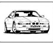 Coloriage Voiture Tuning vue de face