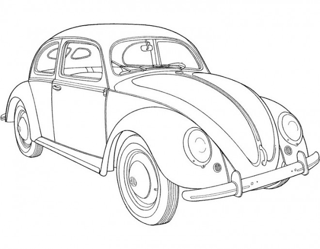 Coloriage Ancien Automobile Coccinelle Dessin Gratuit à Imprimer