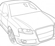 Coloriage Audi vecteur