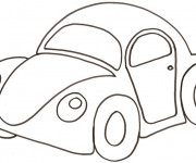 Coloriage Voiture Coccinelle au crayon