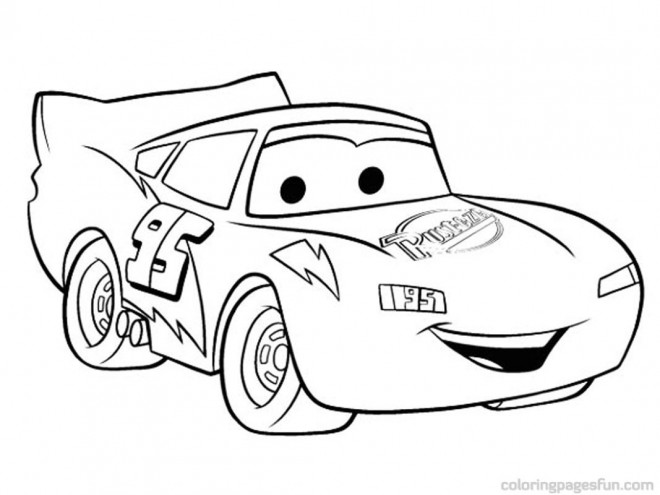 Coloriage Voiture Flash Mcqueen De Course Dessin Gratuit à