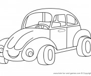 Coloriage Automobile Coccinelle