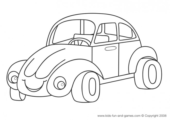 Coloriage Automobile Coccinelle dessin gratuit à imprimer