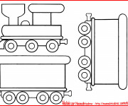 Coloriage et dessins gratuit Locomotive et Wagons à imprimer