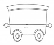 Coloriage Wagon couleur