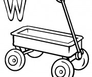 Coloriage Wagon et La Lettre W