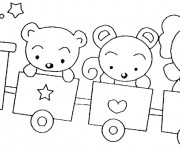 Coloriage Wagon pour enfant